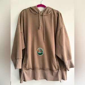 FP Movement Sprint To The Finish Hoodie- customized with adorable rabbit patch!